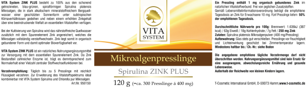 Spirulina Zink Plus